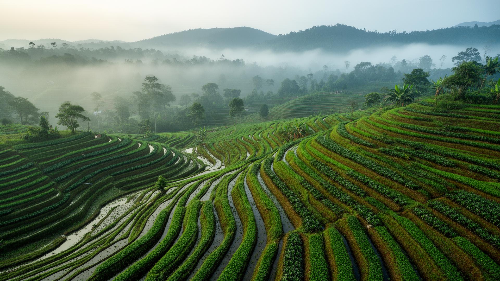 Terraced fields in Karbi Anglong